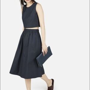 Everlane Cotton Skirt (Black, XL)